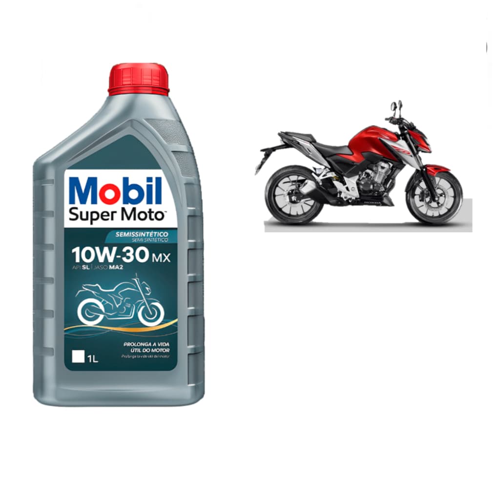 Mobil Óleo Super Moto 10w30 Troca óleo Moto Semi Sintetico 4t Mx Honda Yamaha Suzuki Original