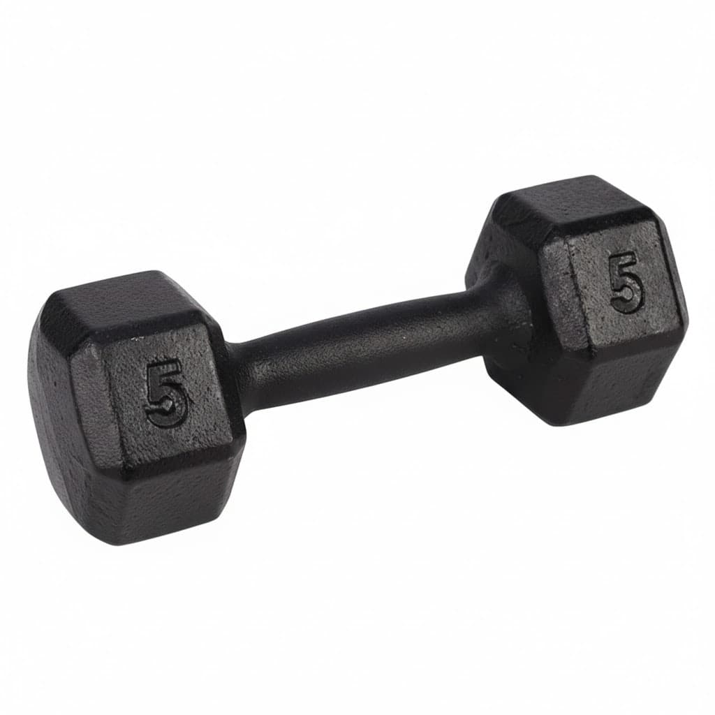 Halter Sextavado 5kg Pintado Peso Dumbbell Exercício Força Musculação Gym Pilates Fisioterapia Academia Em Casa