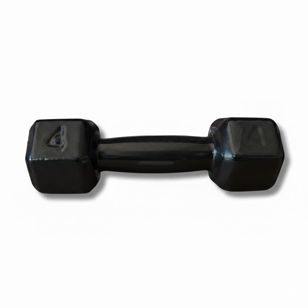 Halter Sextravado 4kg Emborrachado Peso Dumbbell Exercício Força Musculação Gym Pilates Fisioterapia Academia Em Casa