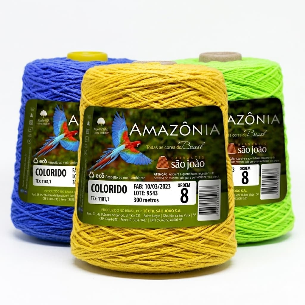 Barbante Número 8 Amazonia Para Crochê Escolhe a Cor