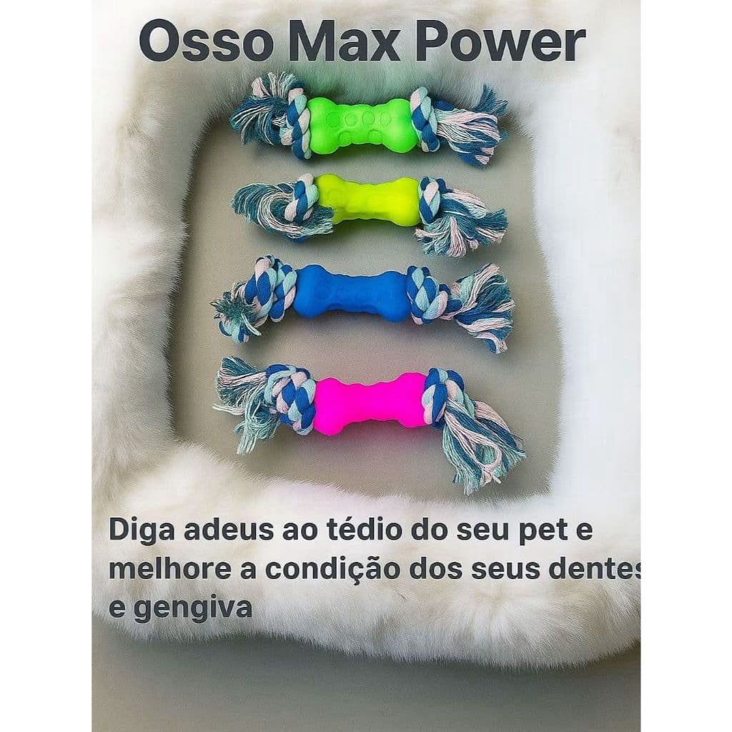 Brinquedo de Pet Cachorro Osso com Corda Mordedor Pequeno Médio Grande