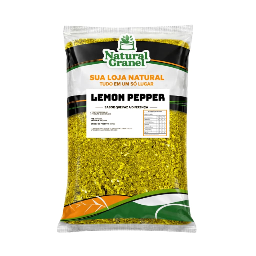 Tempero Lemon Pepper 1kg 500g Condimento Natural Premium Alta Qualidade