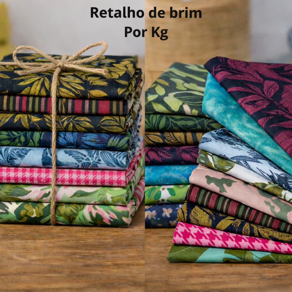 10 KILOS DE RETALHOS DE TECIDOS ESTAMPADOS PARA TAPETE ARTESANATO PATCHWORK *TODOS ESTAMPADOS