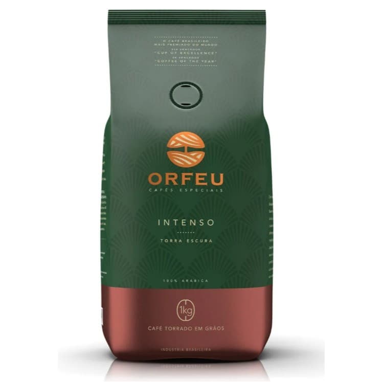 Café em Grãos Orfeu Intenso 1kg Torra Escura 100% Arábica