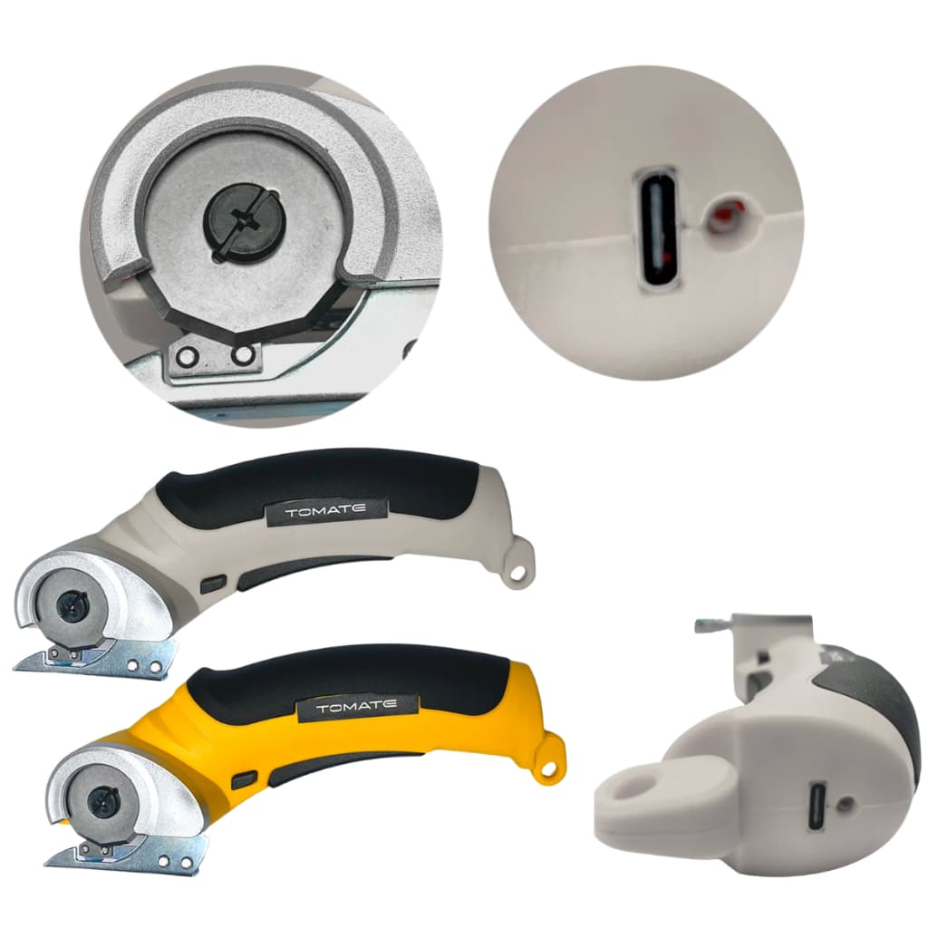 Cortador de Tecido Elétrico Rotativo Sem Fio USB Portátil Profissional Patchwork Lâmina Circular