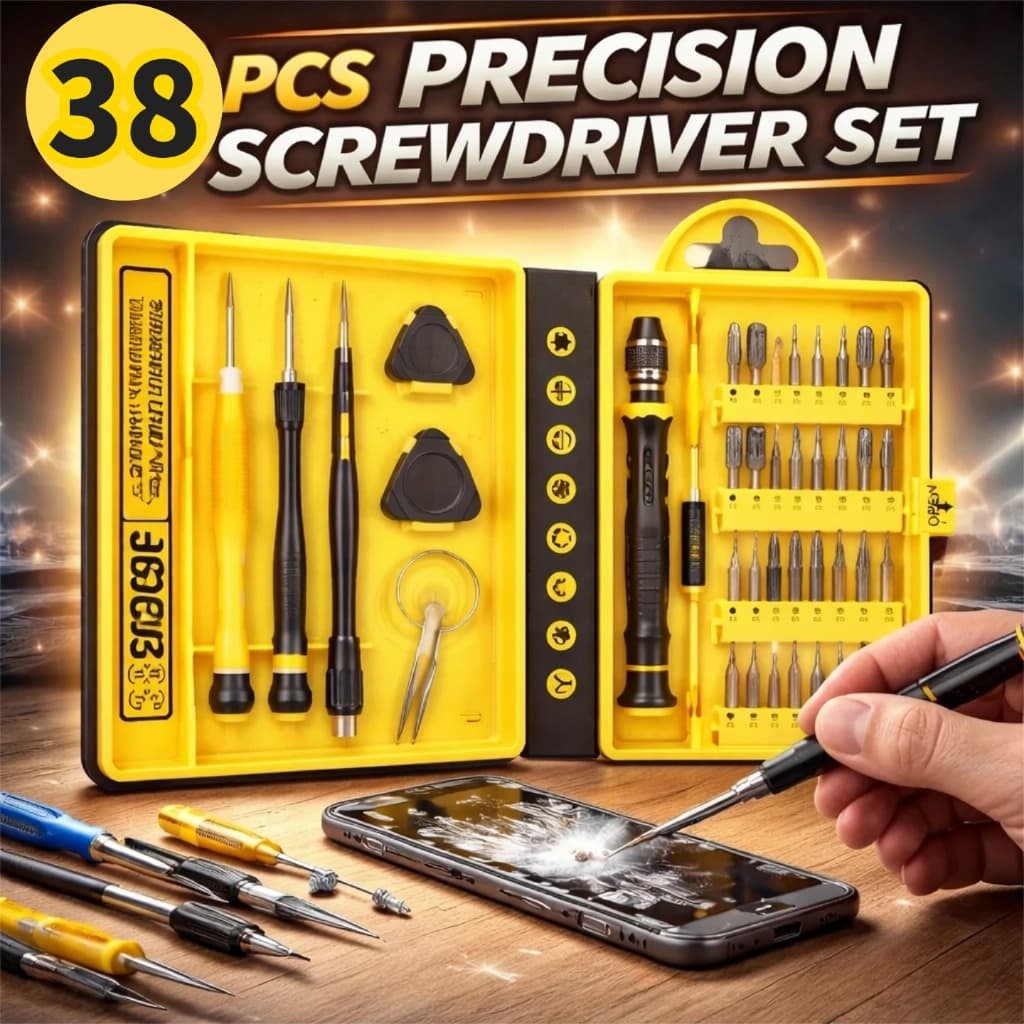 Kit 38 Peças Ferramentas Profissionais para Manutenção de Celular Tablet Notebook Reparo Completo