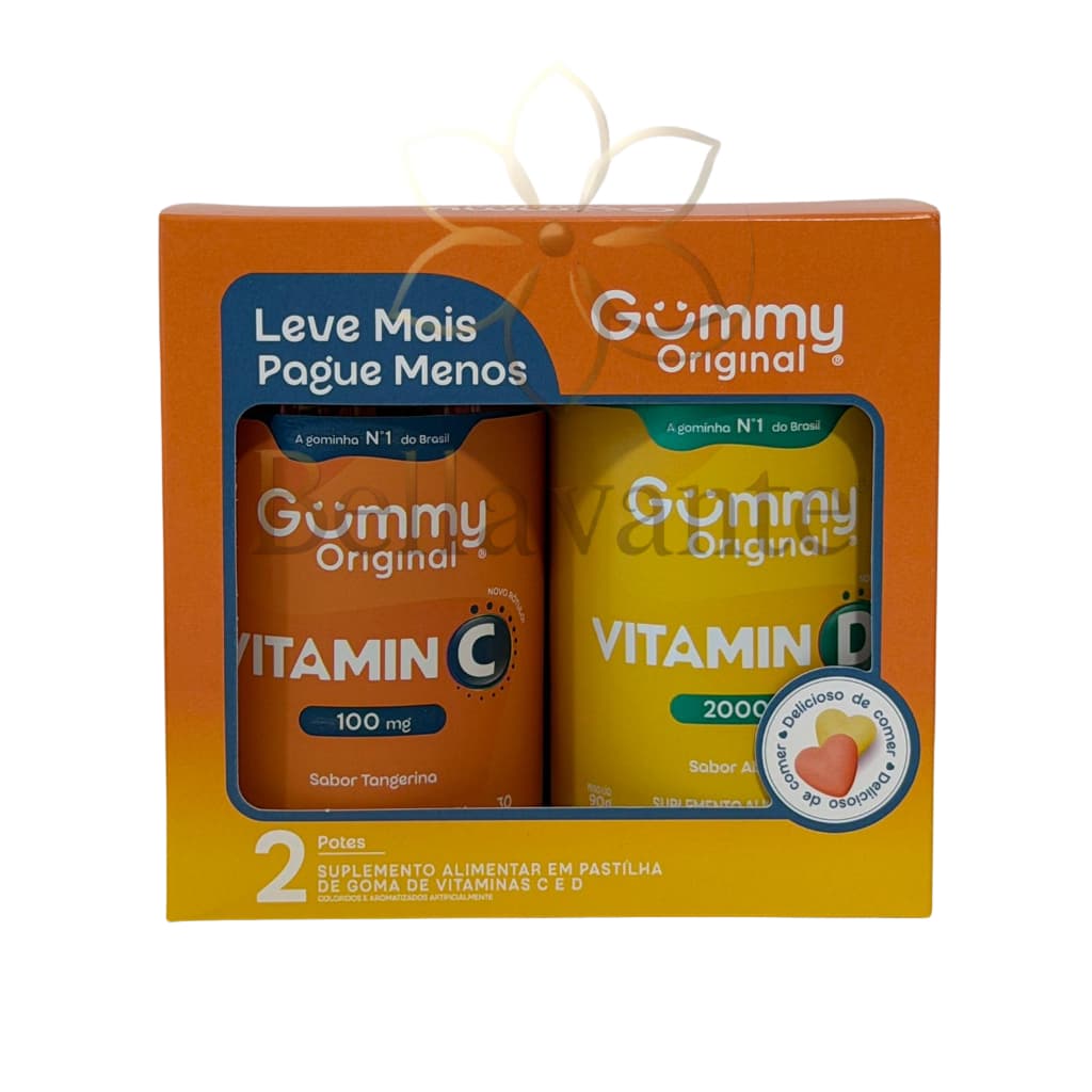 Kit 2 Potes Vitaminas Guᴍᴍʏ – Vitamina C + D – 60 unidades