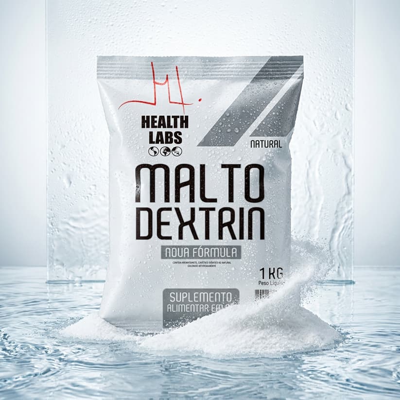 Maltodextrina Health Labs 1kg Morango, Uva, Limão, Laranja e Acerola Pré/Pós-Treino