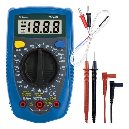 Multimetro Digital Minipa ET-1400A Cat II 300v Profissional