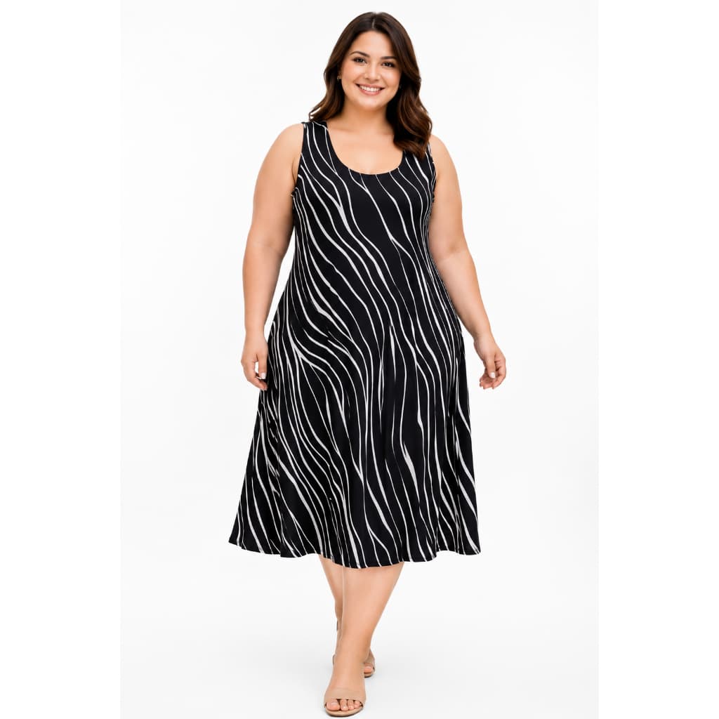 VESTIDO FEMININO PLUS SIZE MALHA FRIA M AO G6 (REF:2010)