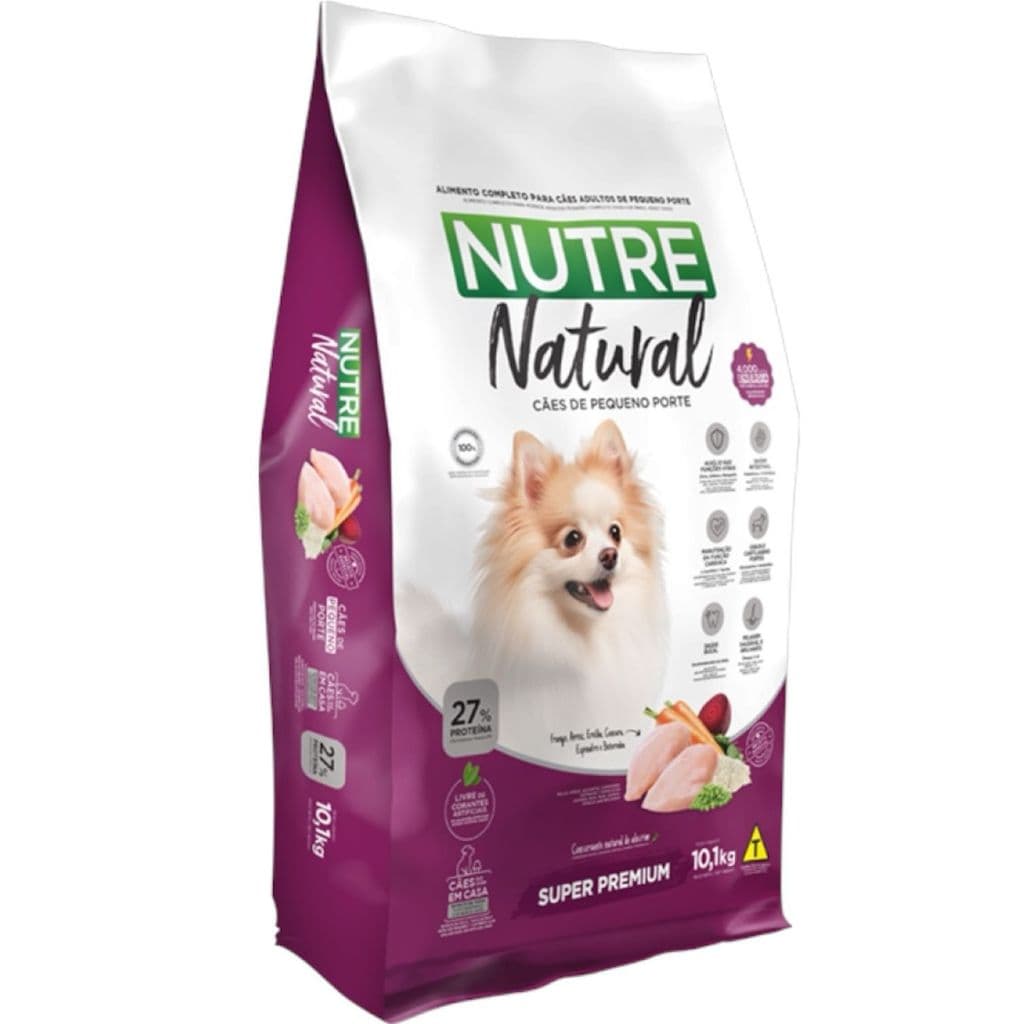 Ração Super Premium Nutre Natural Pequeno Porte Cães Adultos Frango 10kg