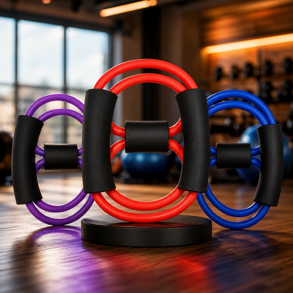 Kit 10, 15, 20 Unidades Elástico Extensor Treino Fitness em 8 EVA Academia Casa Musculação