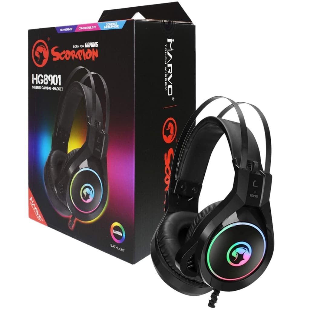 Headset Estéreo HG8901 Gamer USB PC Notebook Alta Performance Fone Marvo Top Com Microfone