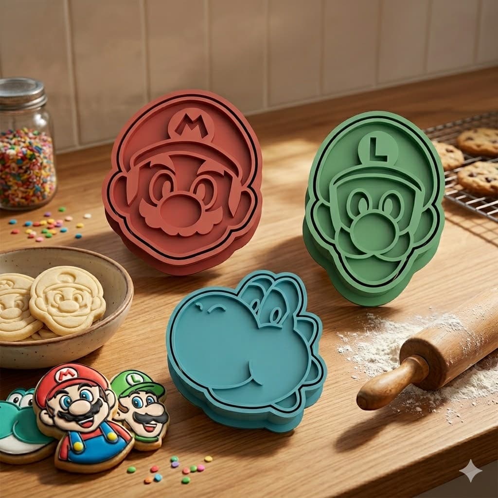 Ejetor Modelador doces MARIO LUIGI  Brigadeiros Docinhos Massa Biscuit Biscoito Resistente Massinha Modelar Pasta