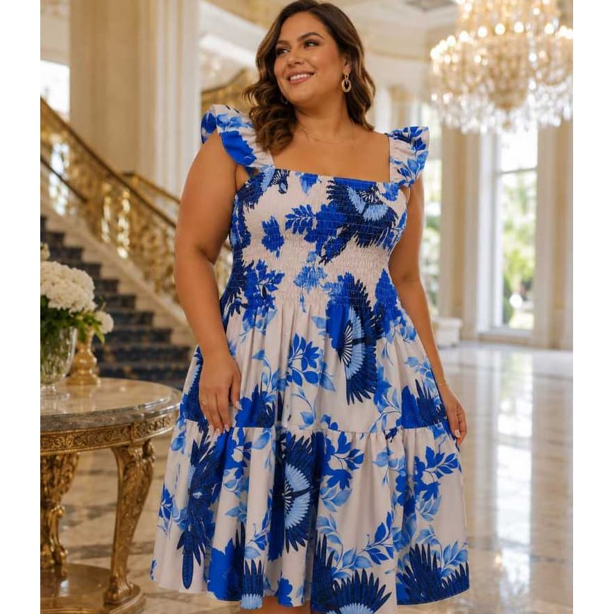 Vestido Princesa Curto de Lastex tamanhos plusize Todos os Tamanhos