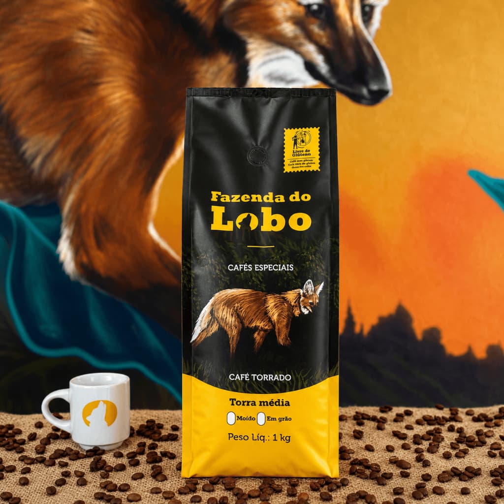 Café Especial 84Pts 1kg em Grãos 100% Arábica Fazenda do Lobo