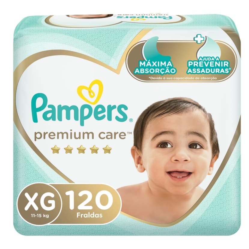 Fralda Descartável Pampers Premium Care Tamanho XG 120 Unidades