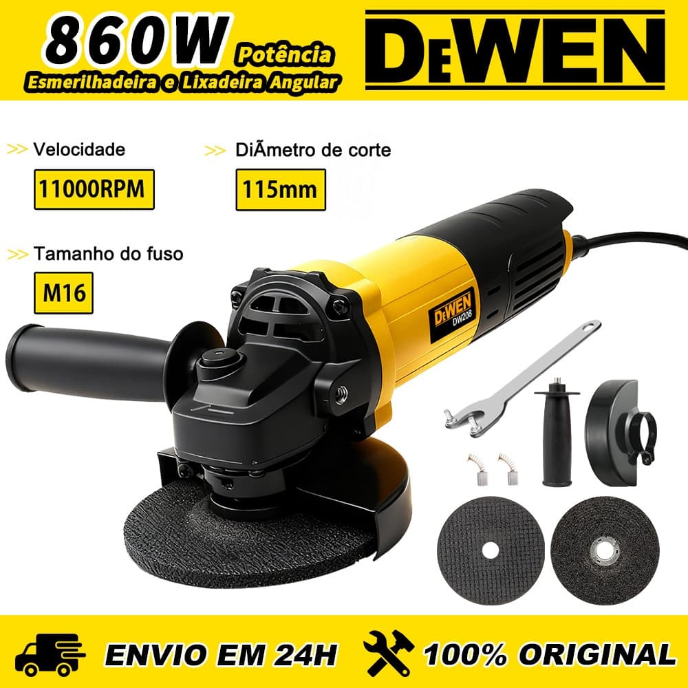 Esmerilhadeira Lixadeira Angular 820w 115mm 4.1/2 11000rpm 220V/110V