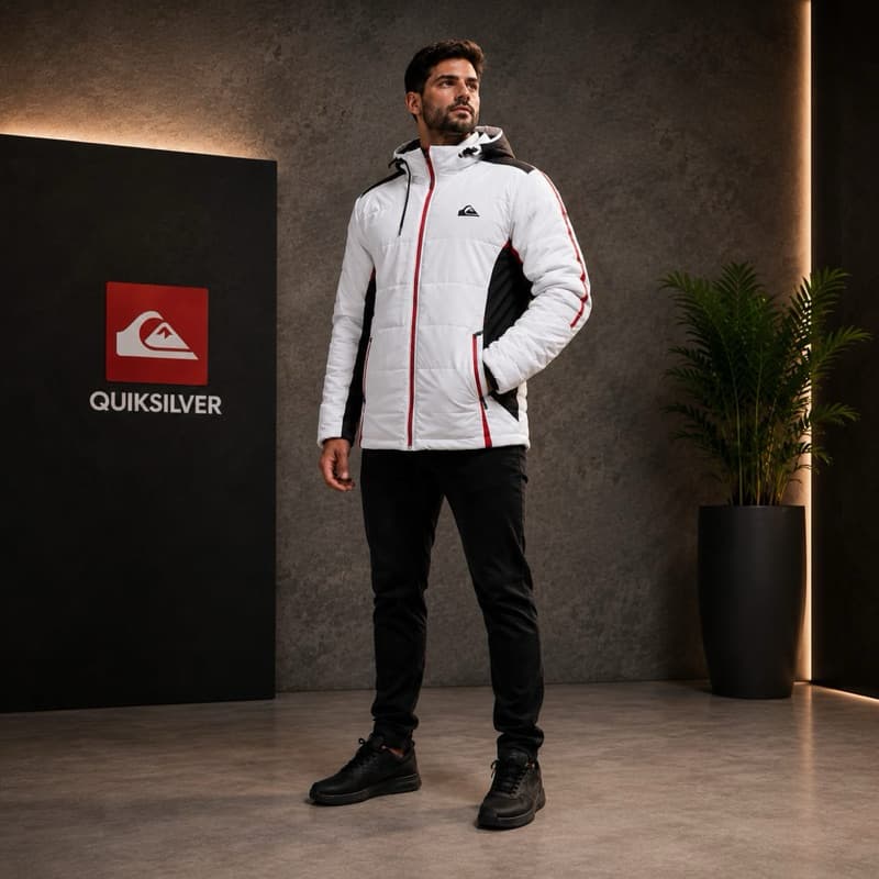 Jaqueta Puffer Bobojaco Masculina Quiksilver Impermeável Com Capuz Inverno Premium