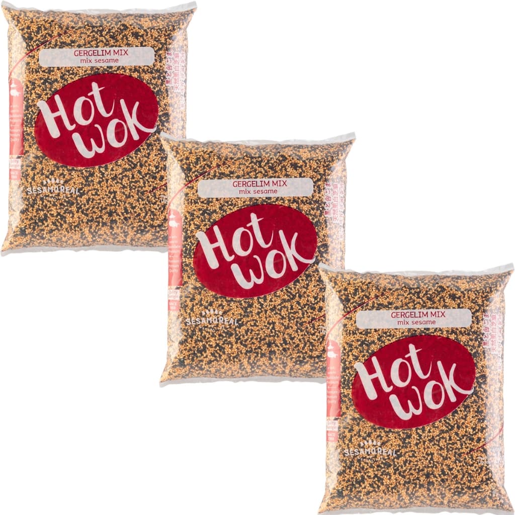 Kit 3 Pacotes Gergelim Mix Grãos Preto e Branco Tostado Saudável Ideal para Sushi Pães Salada
