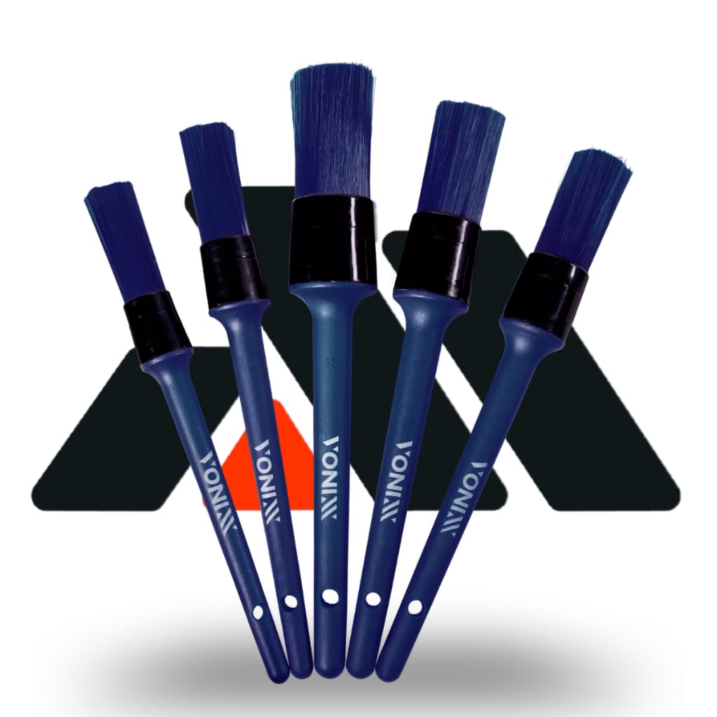 Kit 5 Pincéis Vonixx Detalhamento Automotivo Externo Limpeza Carro Moto
