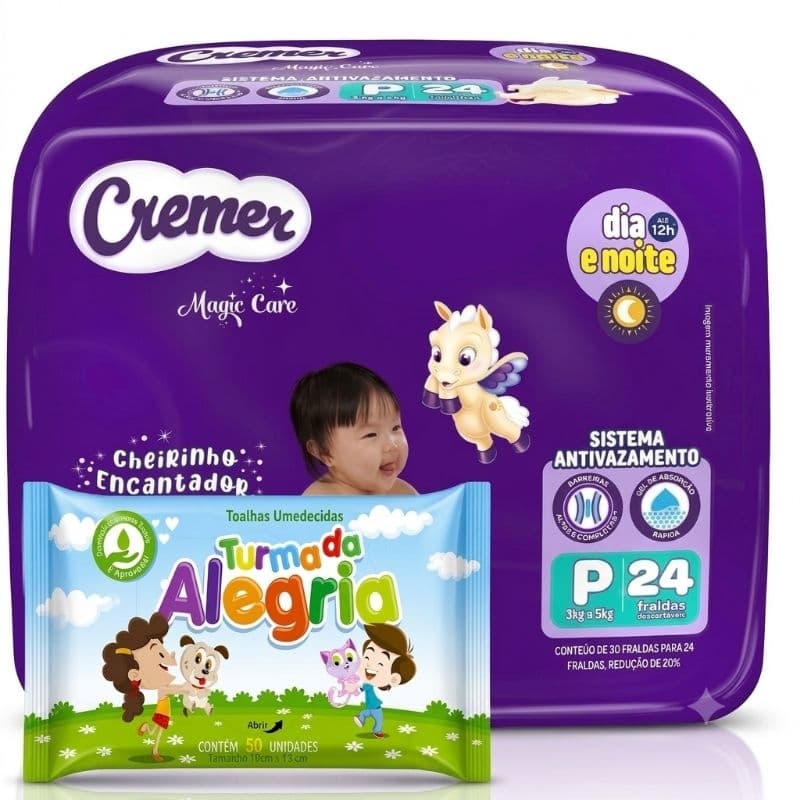 Kit chá de bebê Revelação Presente Fralda Cremer + lenço