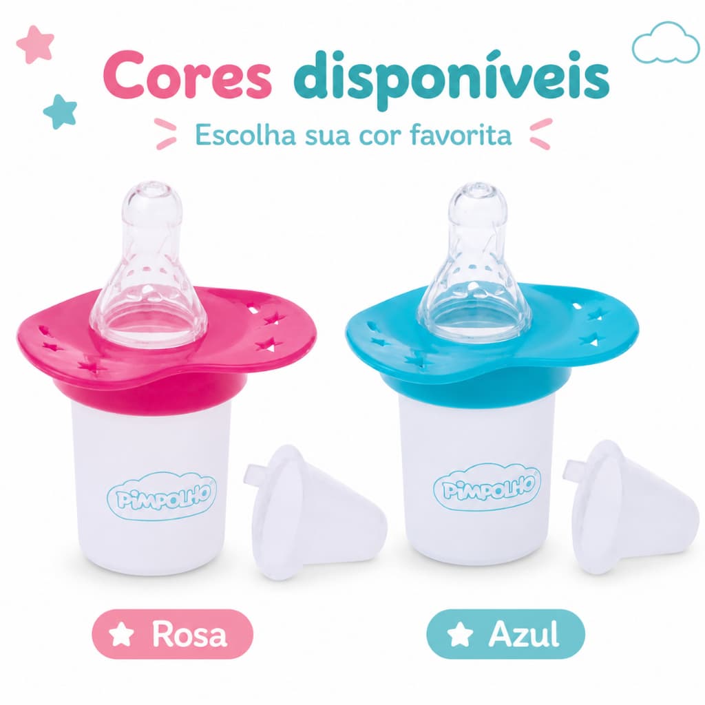 Dosador Porta Leite em Pó Pimpolho Com Bico E Tampa Infantil Bebê Viagem Passeio 240ml