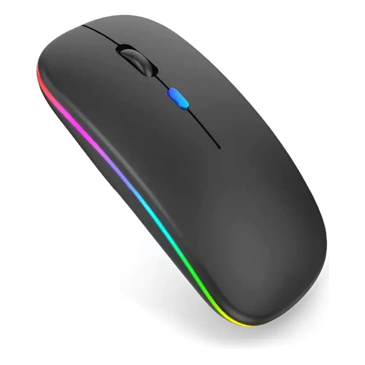 Mouse Sem Fio Recarregável Wireless Bluetooth Optico Led Rgb Colorido Ergonômico Usb 2.4 Ghz Notebook Computador Pc