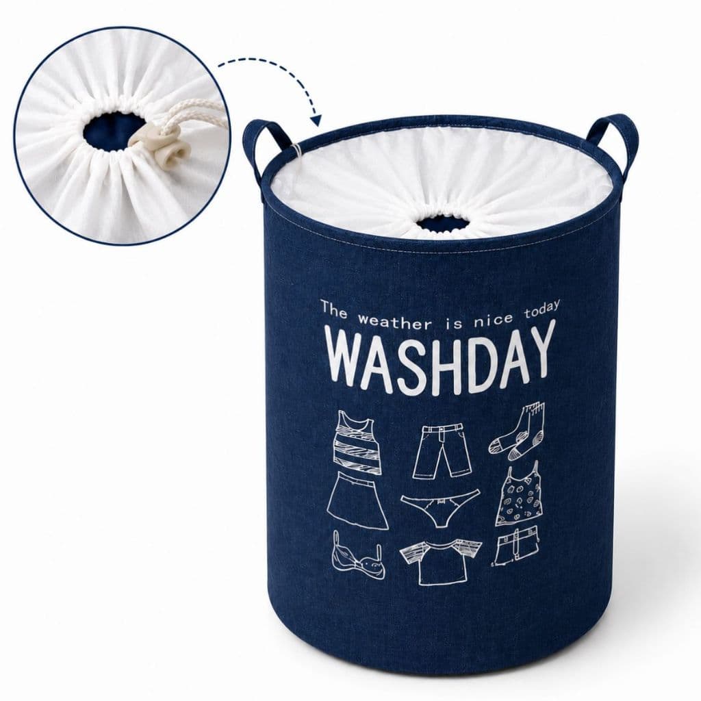 Cesto De Roupa Suja Dobrável Com Tampa Para Roupas Multiuso Compacto Organizador Para Banheiro Casa