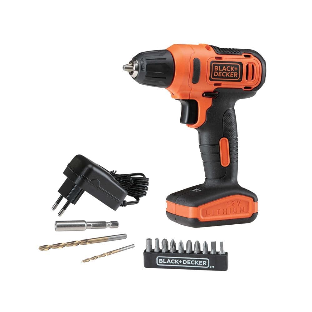 Parafusadeira e Furadeira BLACK+DECKER LD12S 10mm Com 13 Acessórios Bivolt