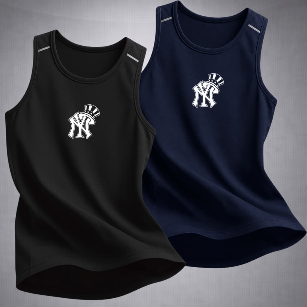 Kit 2 Regata Dry Fit Masculina New York Academia Treino Corrida Esportiva Adulto Musculação