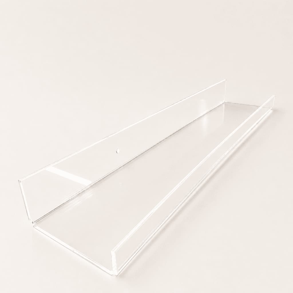 Prateleira Organizadora de Acrílico Cristal Transparente Multiuso para Banheiro Cozinha Quarto Escritório Loja e Salão