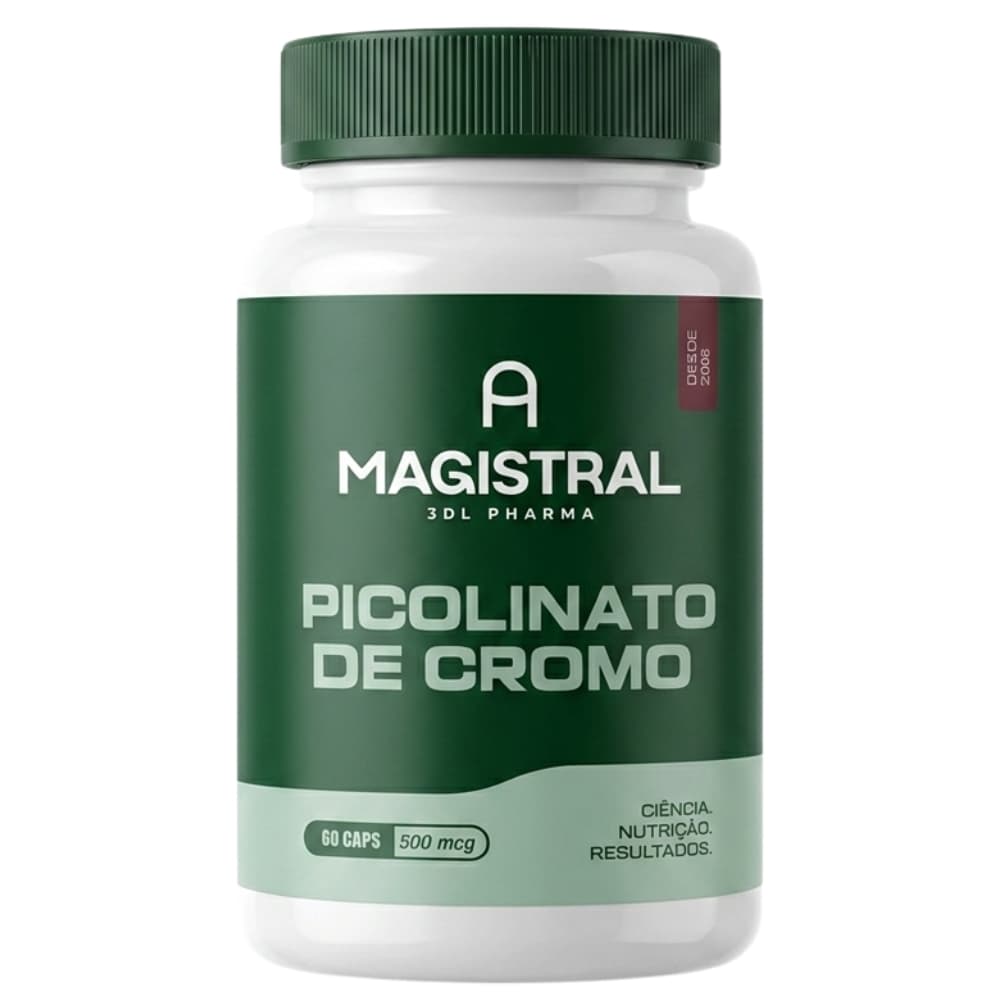 Picolinato de Cromo 500mcg Original Com Laudo Doce A Magistral Suplementos Vitaminas