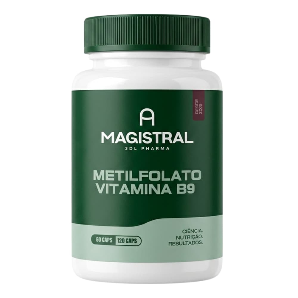 Metilfolato 500 ou 1000mcg Original Vitamina B9 Com LAUDO A Magistral Suplementos Vitaminas