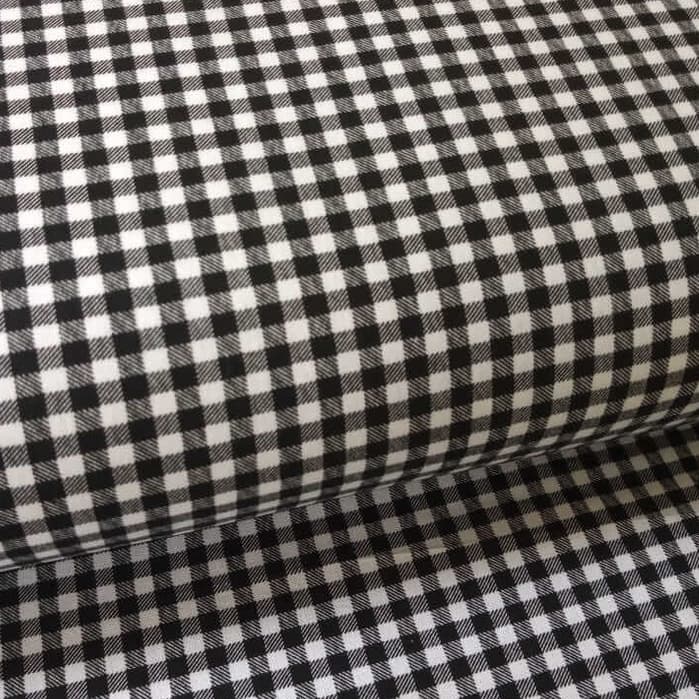 Tecido Tricoline 100% Algodão xadrez preto 50x150cm Patchwork Costura Criativa