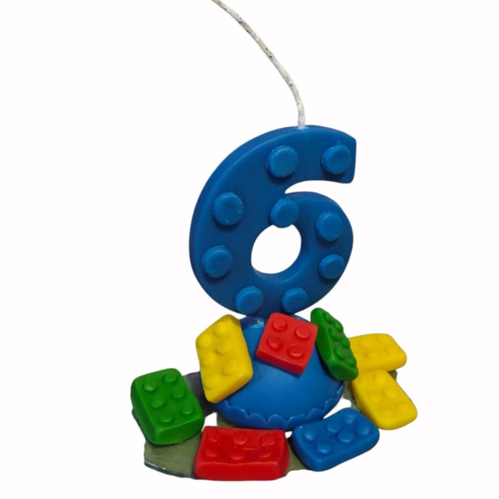 VelaEm Biscuit Lego Topo De Bolo Blocos De Montar