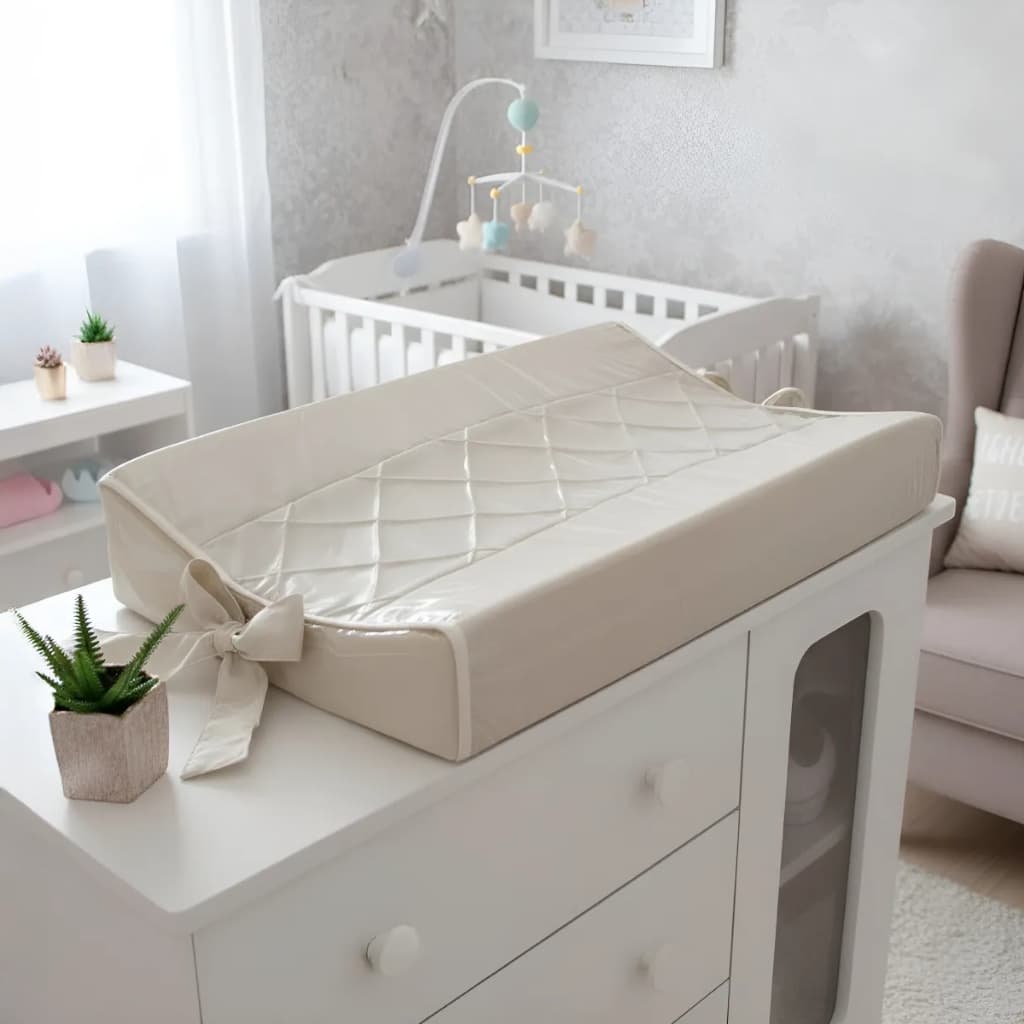Trocador Americano Bebe Menina Plastificado 65x45 Espuma 9cm Confortavel Luxo Enxoval Quarto Infantil