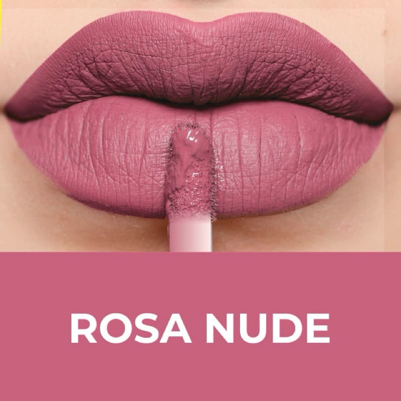 Batom Líquido Matte HD Divamor Rosa Nude