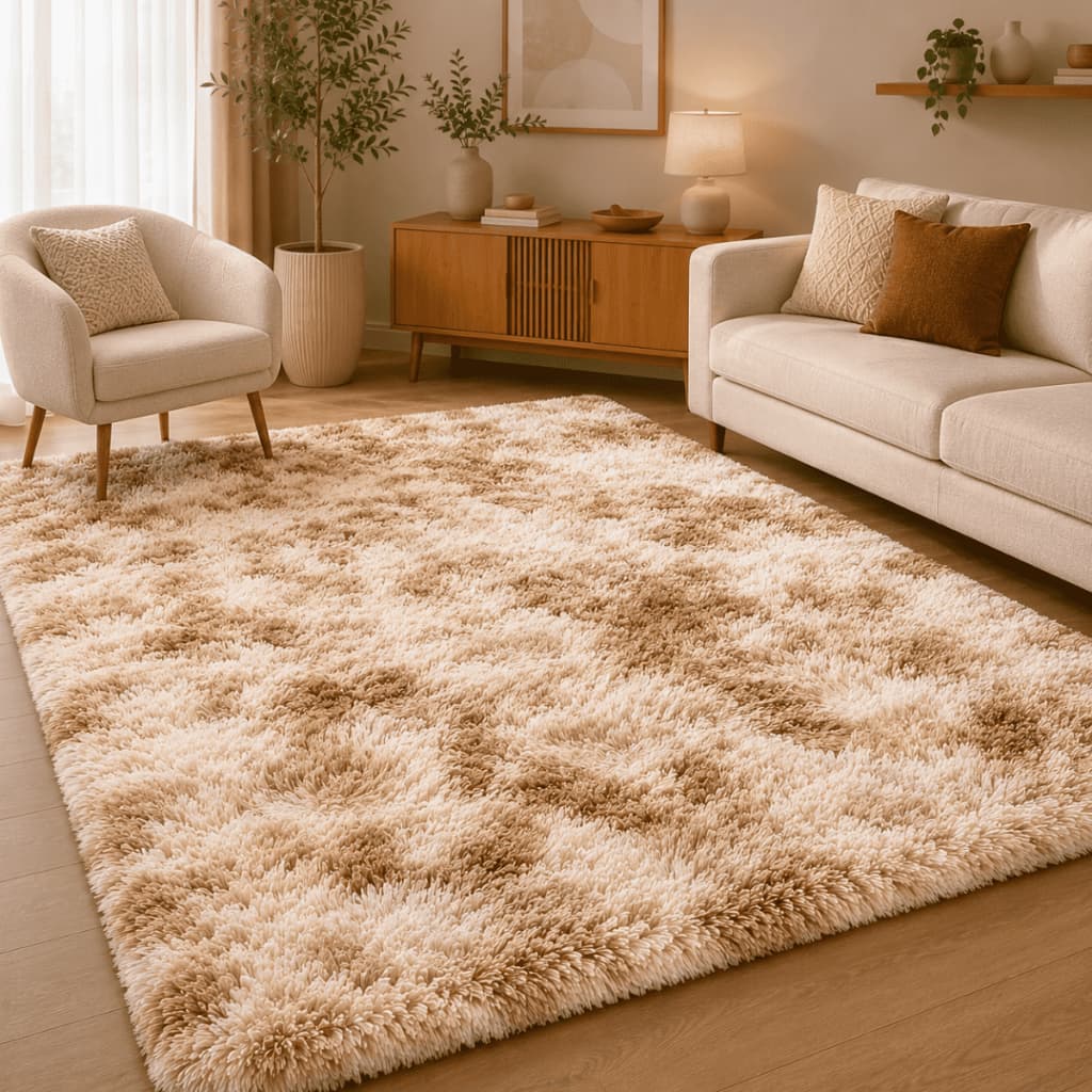 Tapete Felpudo 1,00x1,50m Luxo Sala Quarto Decorativo Moderno Antiderrapante