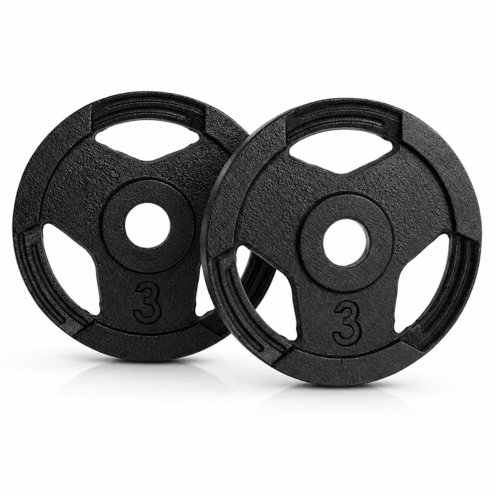 KIT PAR ANILHA 3KG SPORT ACADEMIA MUSCULAÇÃO FITNESS TREINO DE FORÇA PESO LIVRE ALTA RESISTÊNCIA