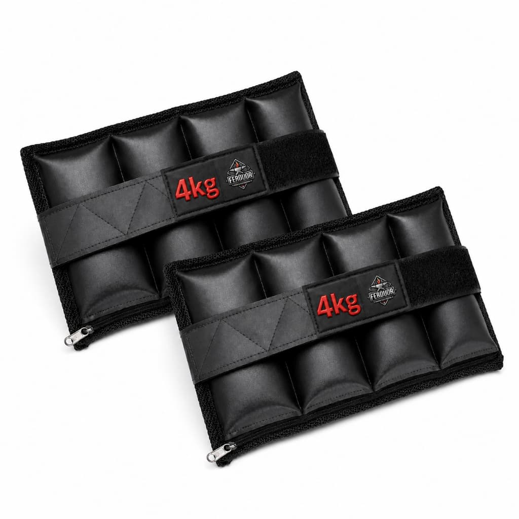 KIT PAR CANELEIRAS REGULÁVEIS 4KG CADA TORNOZELEIRAS PARA TREINO MUSCULAÇÃO CAMINHADA CORRIDA ACADEMIA FITNESS