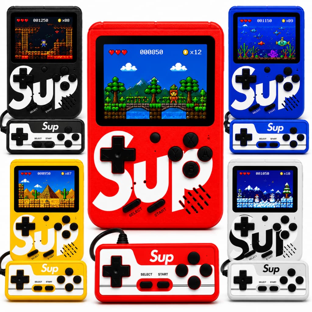 Mini Video Game Portátil 400 Em 1 Com Controle Extra Sup Game Box Jogos Retrô Clássicos Anos 90/80 Infantil Conexão TV