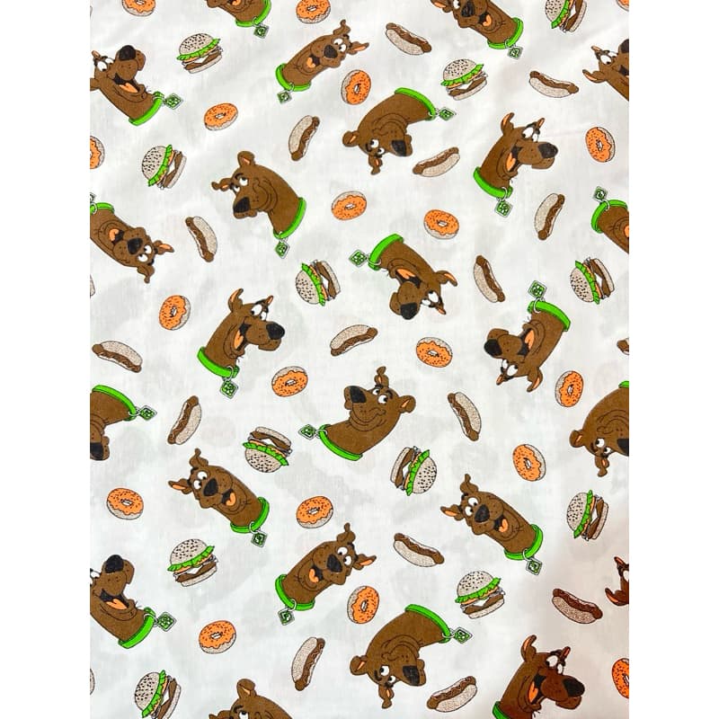 Tecido Tricoline Digital Misto Estampa Scooby-Doo Patchwork Artesanato – 65% Poliéster | 35% Algodão