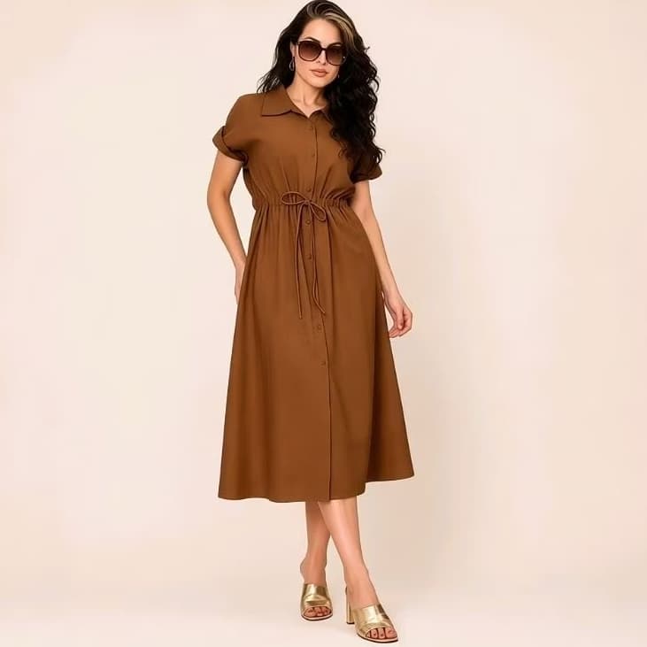 Chamise Midi Feminino | Manga Curta | tecido sensorial premiun