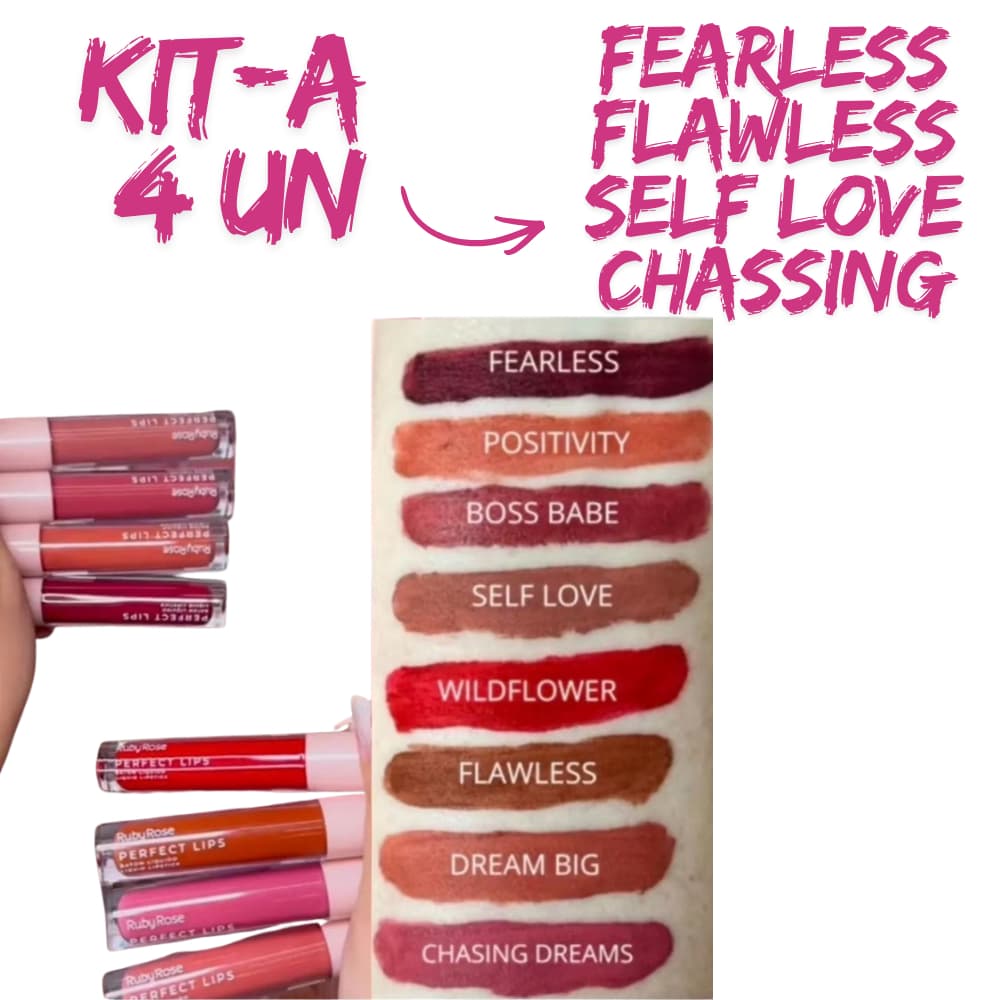 Batom Líquido Matte Perfect Lips Ruby Rose - Longa Duração e Fixação