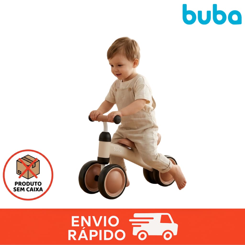Bicicleta de Equilíbrio Buba 4 Rodas Andador Infantil Bebê Sem Pedal SEM CAIXA