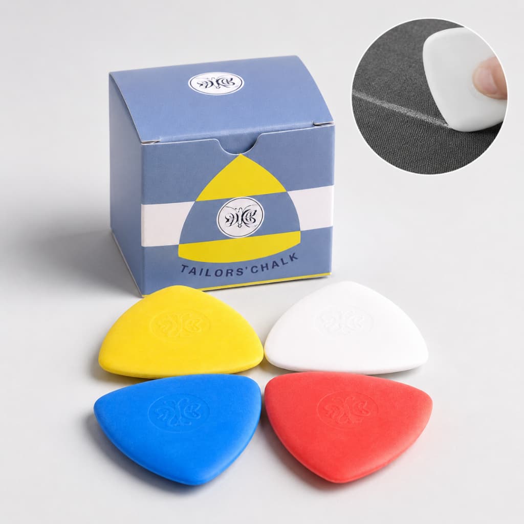 Kit Giz Alfaiataria Sortido Diversas Cores Marcador de Tecido Alfaiate Triangulo Costura Patchwork