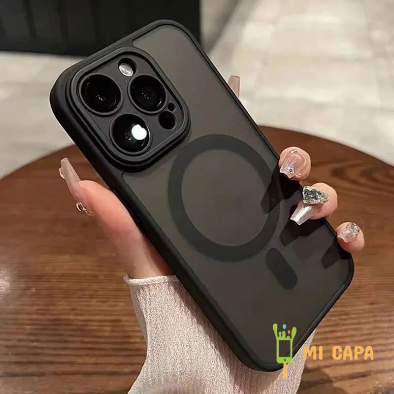 Capa De Carga Choque  Magnética Case Capinha fosca De Celular Para iPhone 16 11 12 13 14 15 16 Pro Max Plus