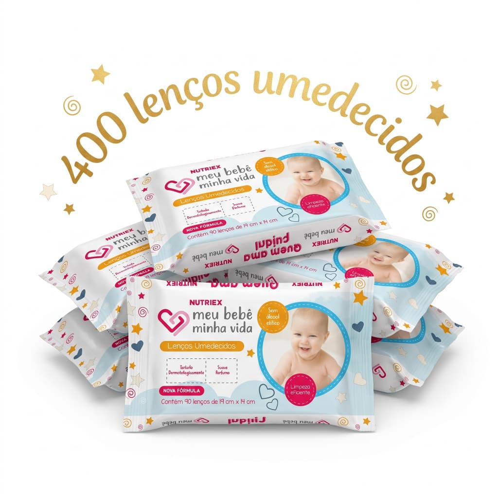 450 Lenço umedecido - Lencos Umedecidos Meu Bebe Minha Vida Nutriex