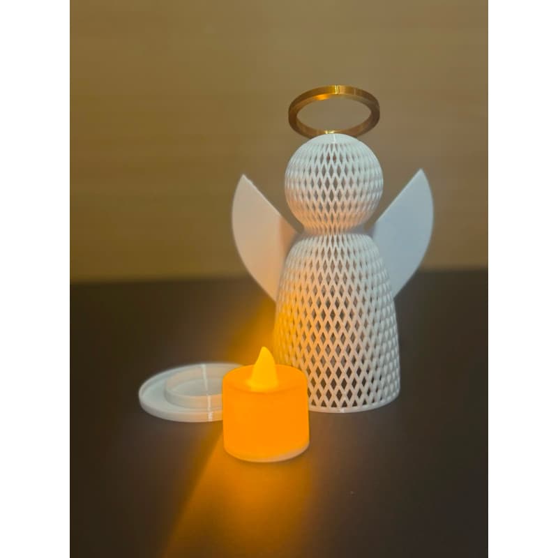 Anjo Decoração Luminária com Vela em LED Anjo com Luz de Mesa Decoração para casa Presente creativo
